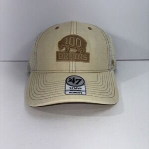 '47 Brand Boston Bruins Centennial Haze Women's MVP Trucker Hat Adjustable Tan‎